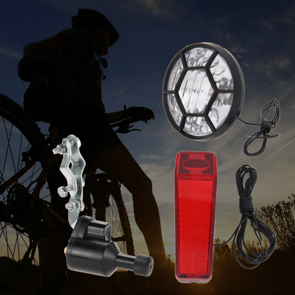 Bike Dynamo Light - Dynamo Fahrradlicht-Set Ohne Batterien ABS Aluminiumlegierung