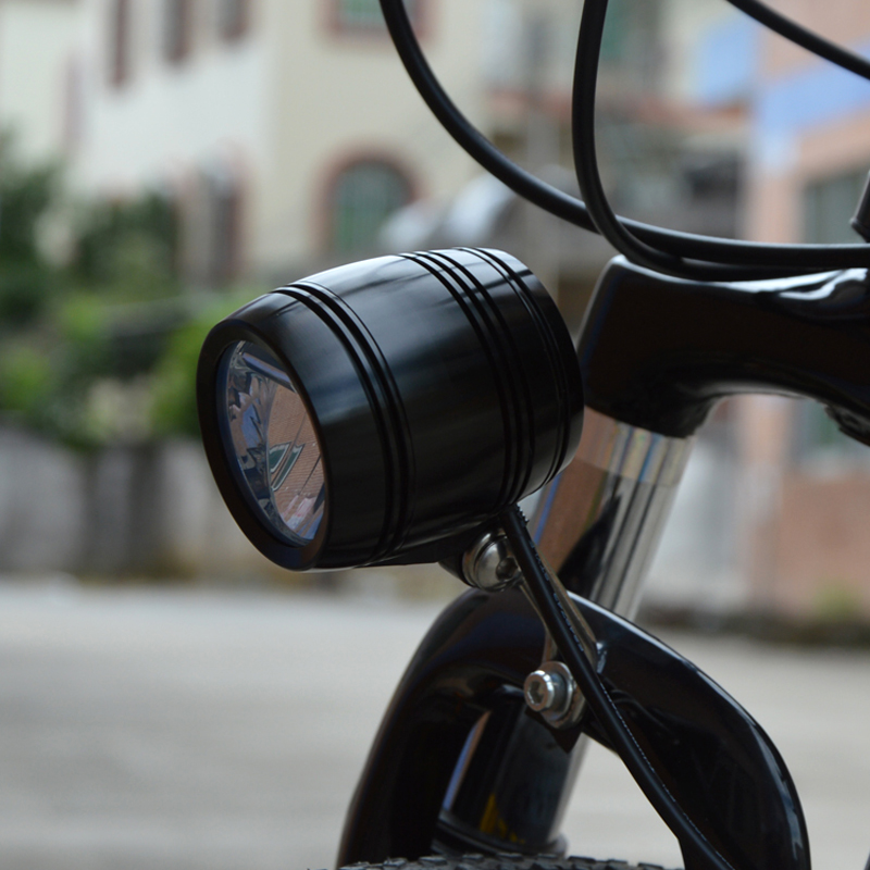 Bike Dynamo Light - Fahrrad-Frontscheinwerferlampe für Nabendynamo mit Rücklichtkabel, kompaktes,