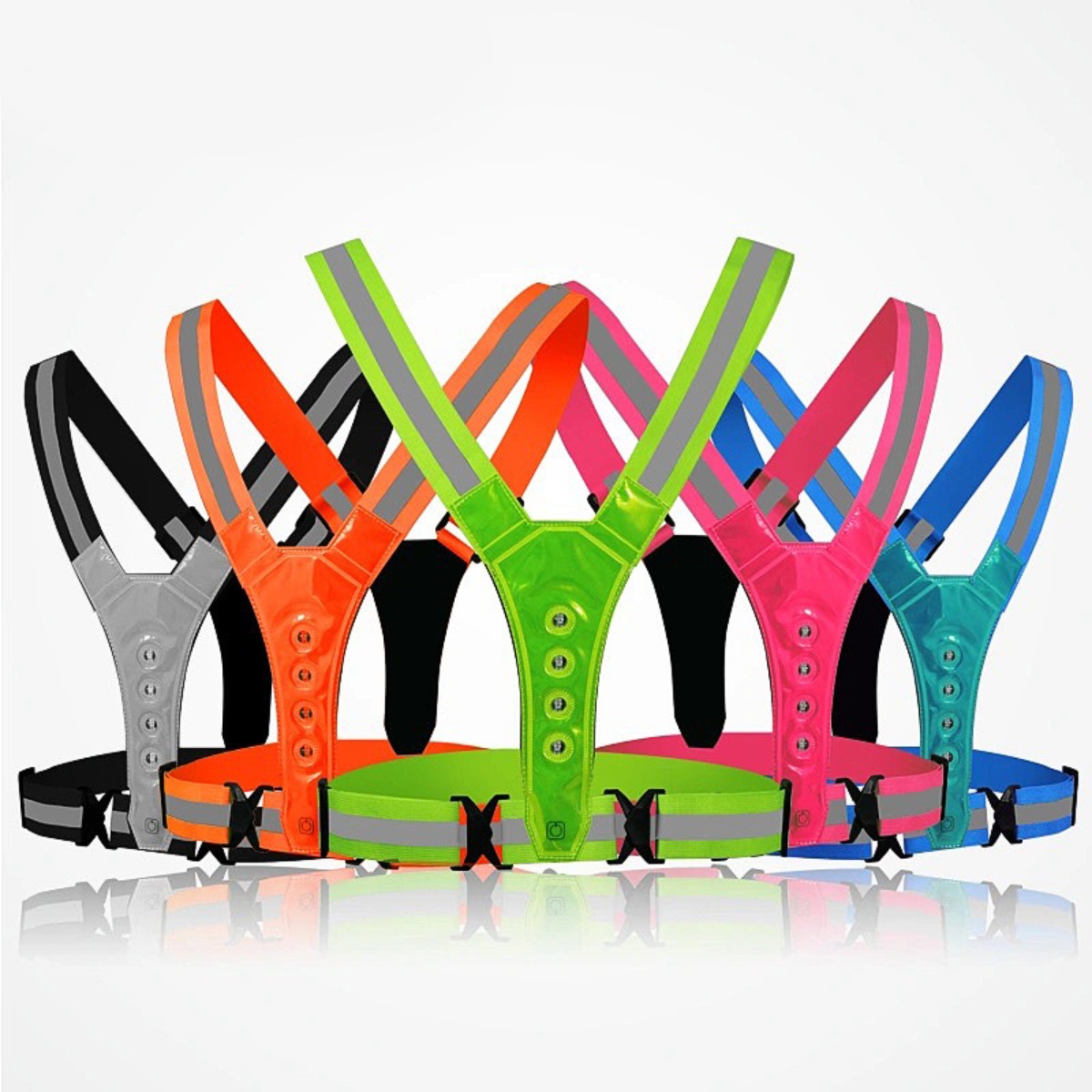 Cycling Gear Ladies - Verstellbare LED-Lauf- und Fahrrad-Sicherheitsweste für Damen