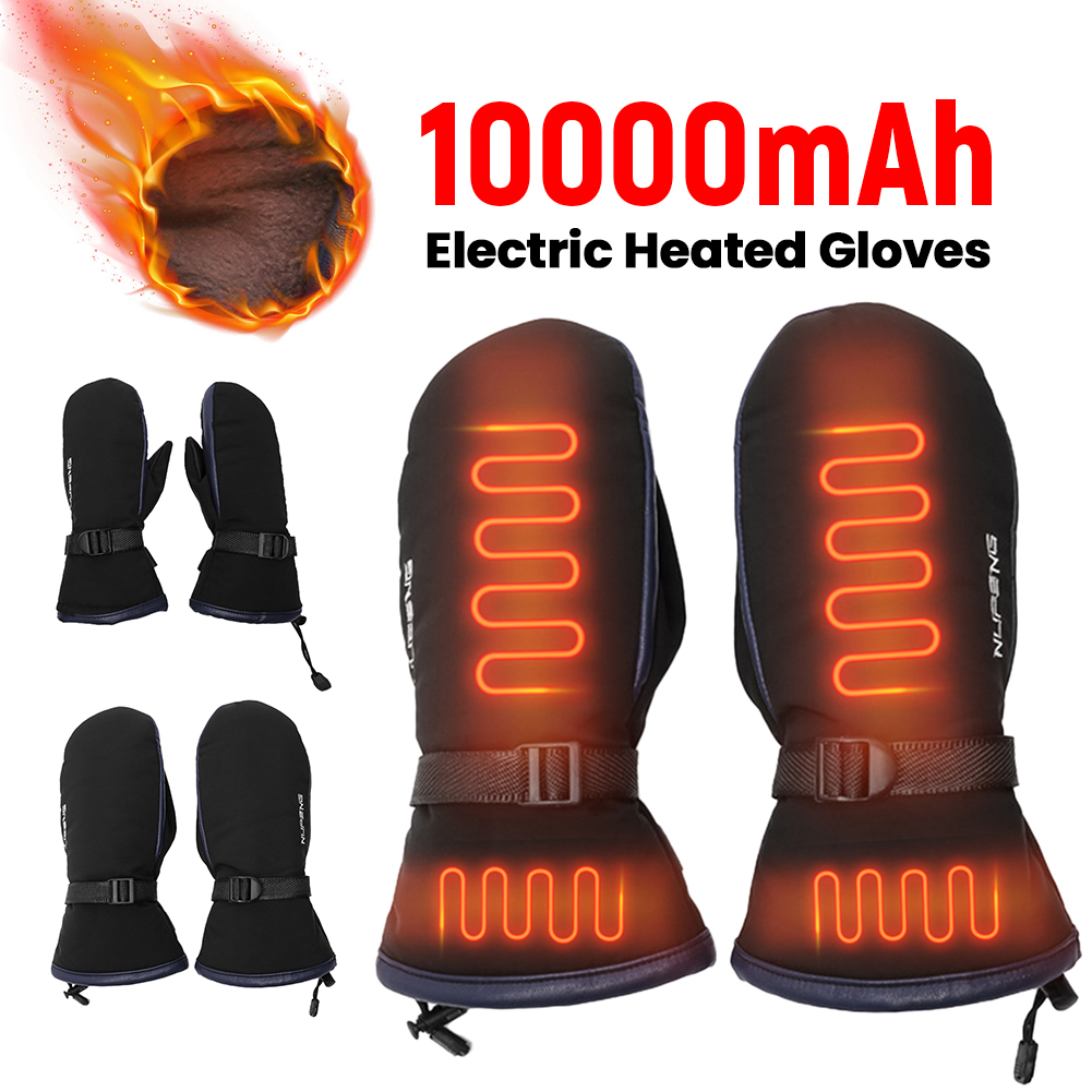 Cycling Gear Temperature - Elektrische Heizhandschuhe, USB-Aufladung, Snowboard-Handschuhe, kältebeständig, 3