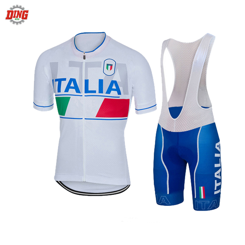 Cycling Gear Italy - Italien TEAM ITALIEN NEUES weißes Radtrikot-Set