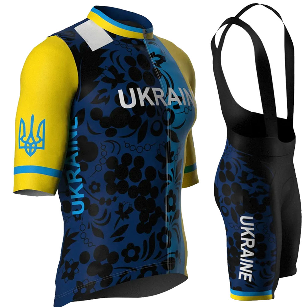 Cycling Gear Logo - Ukraine Nationalmannschaft 2026 Radsport-Trikot-Set Sommer-Fahrradbekleidung Rennrad-Shirts