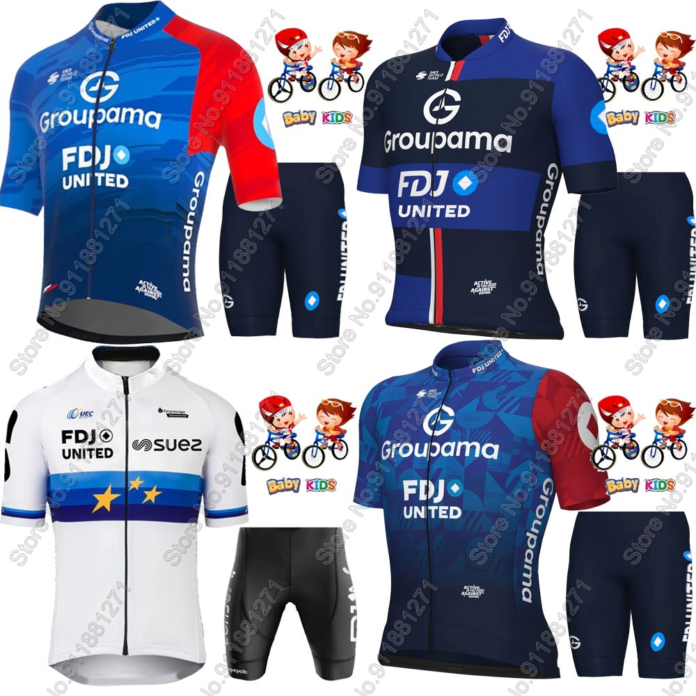 Cycling Gear Italy - Kinder FDJ Suez Team 2026 Radtrikot-Set