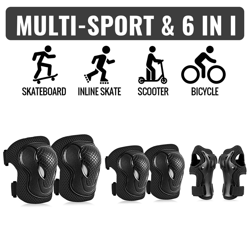 6-teiliges Set aus Knieschoner – Youth Cycling Gear Bewertung und Preis