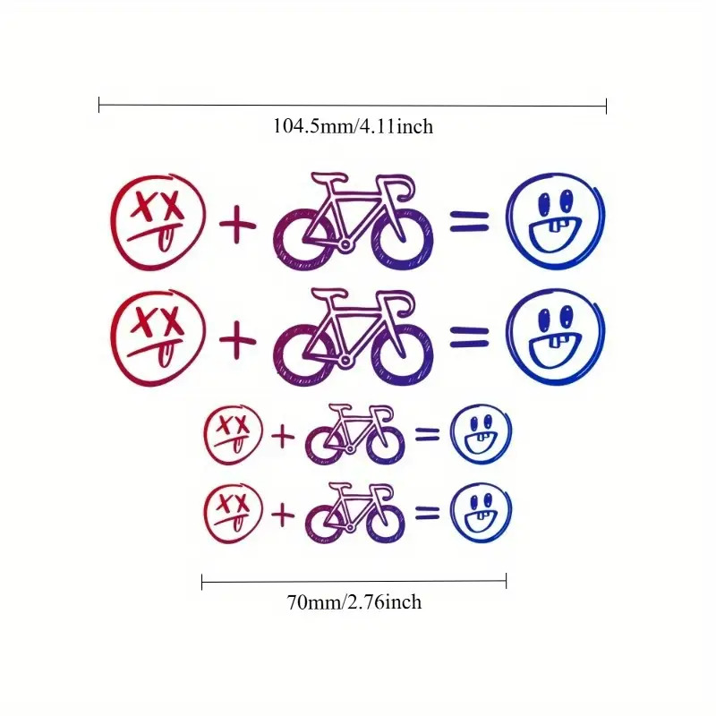 4 Stück Happy Face Fahrradaufk – Cycling Gear Sale Bewertung und Preis